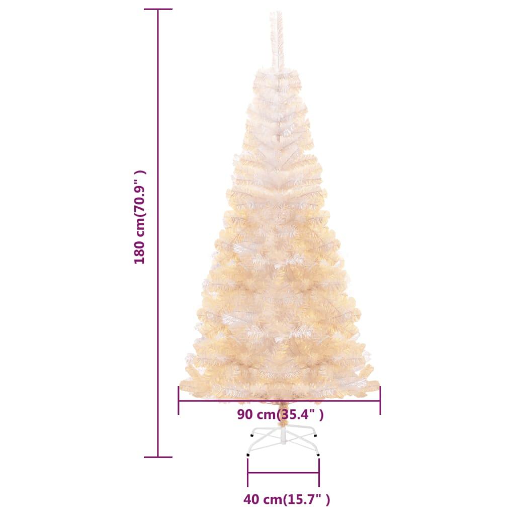 Artificial Christmas Tree with Iridescent Tips White 6 ft PVC at Set Shop and Smile