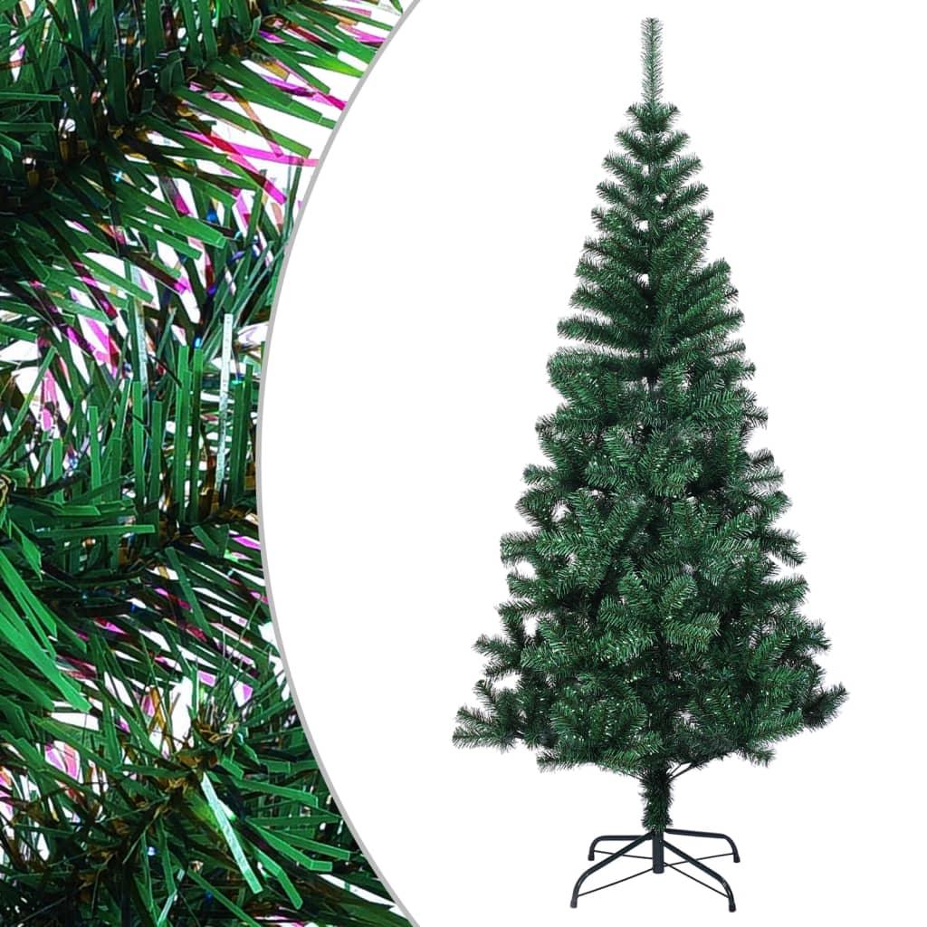 Artificial Christmas Tree with Iridescent Tips Green 6 ft PVC at Set Shop and Smile