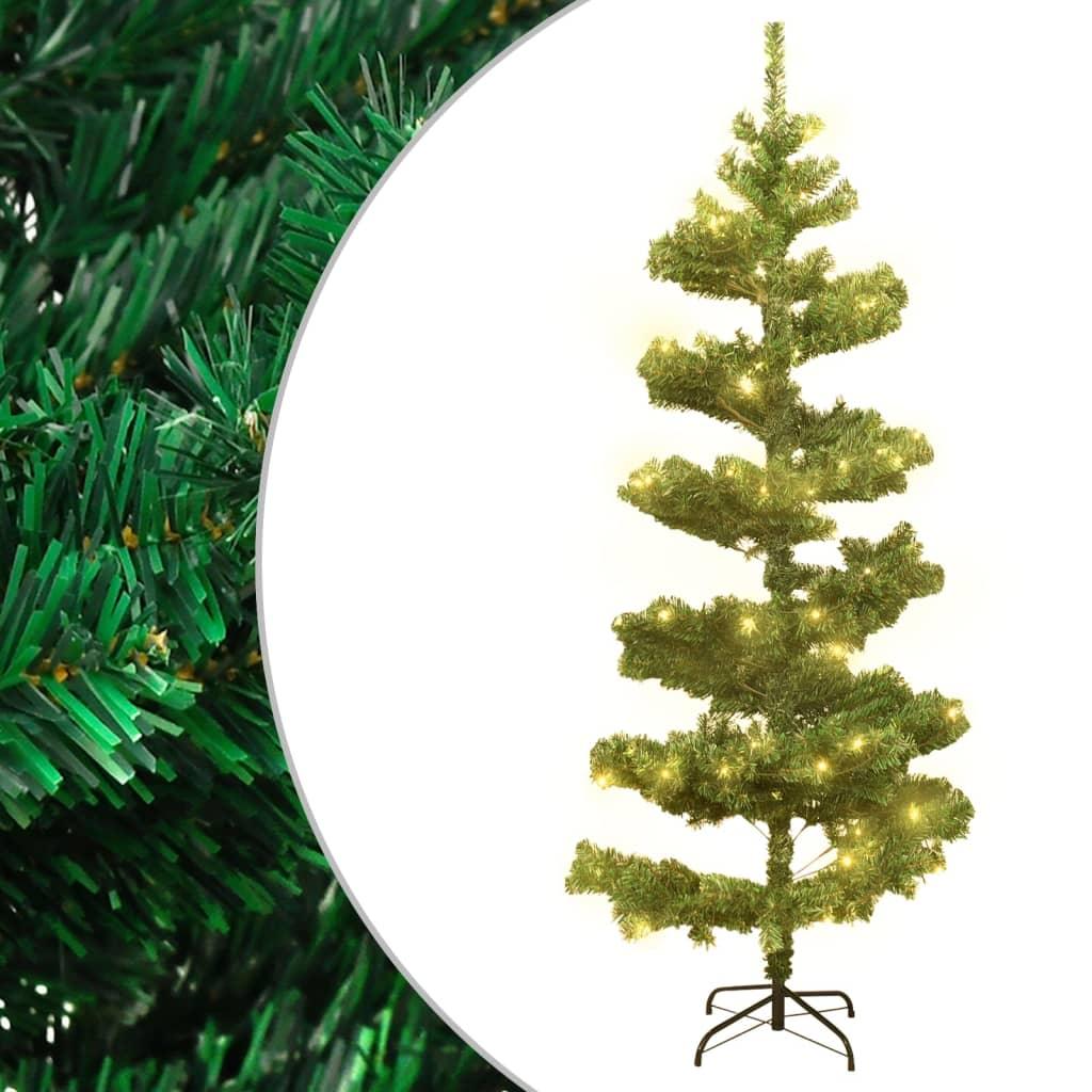 Swirl Christmas Tree with Stand and LEDs Green 6 ft PVC at Set Shop and Smile