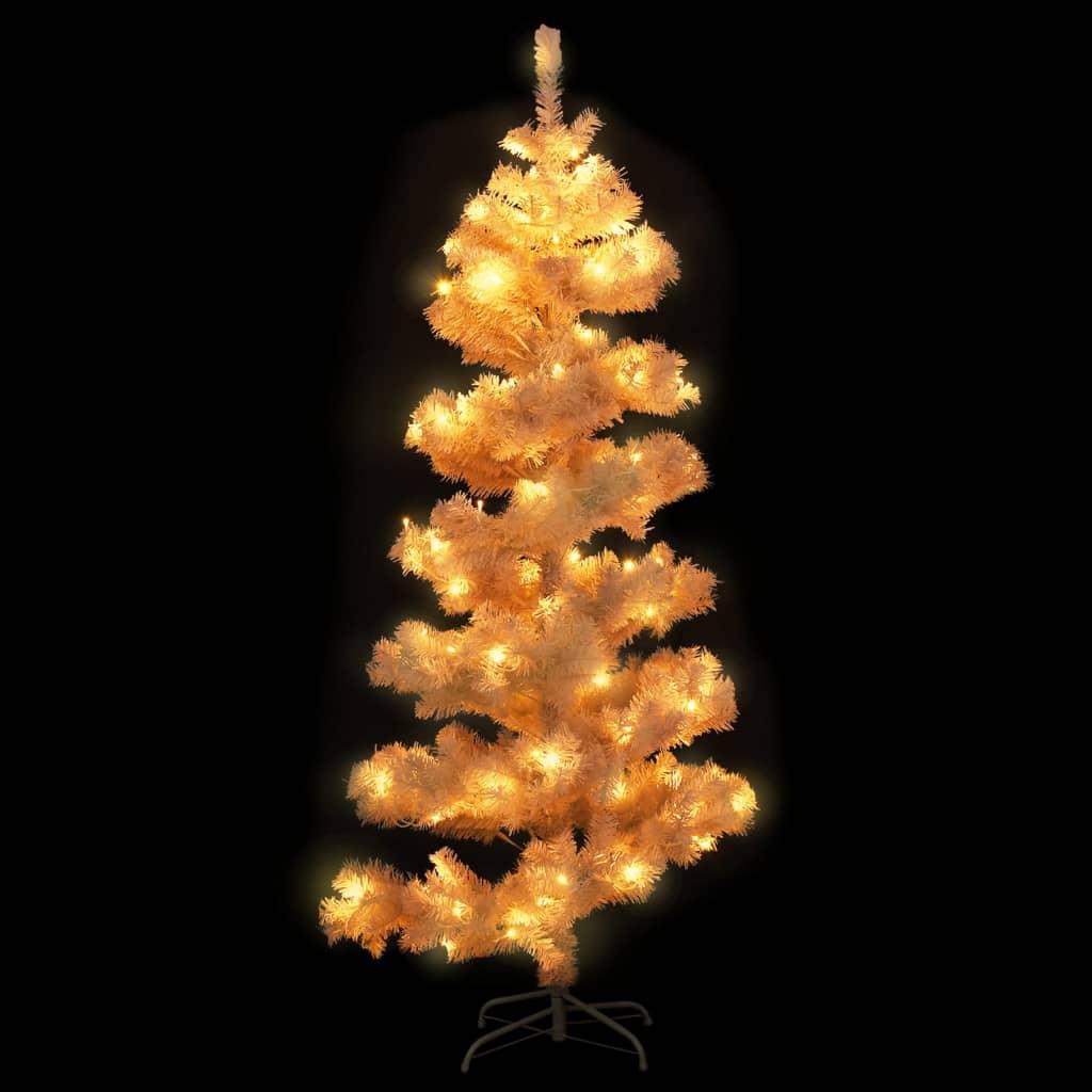 Swirl Christmas Tree with Stand and LEDs White 5 ft PVC at Set Shop and Smile