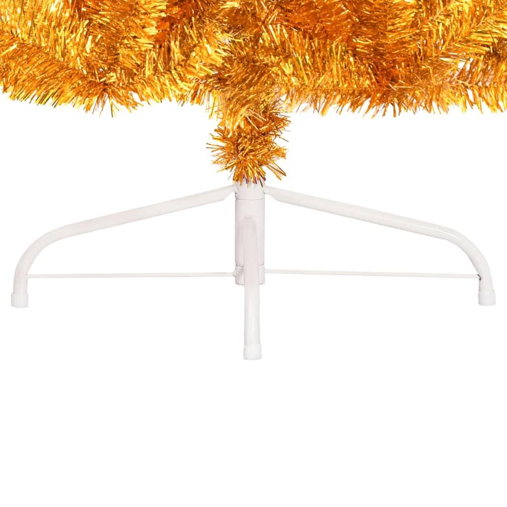 Artificial Half Christmas Tree with Stand Gold 8 ft PVC at Set Shop and Smile