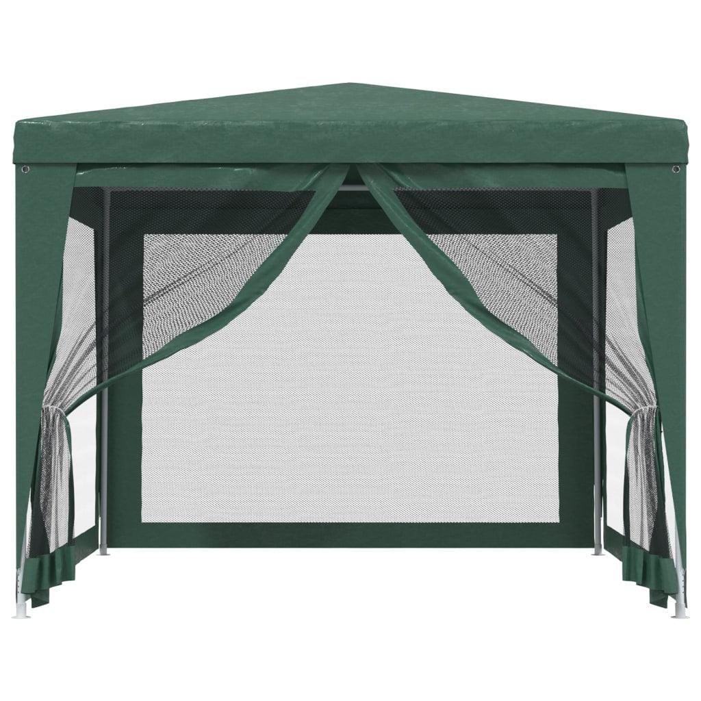 Party Tent with 4 Mesh Sidewalls Green 9.8'x9.8' HDPE at Set Shop and Smile