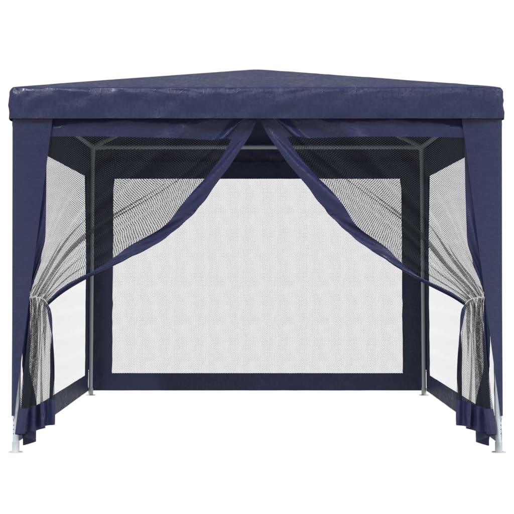 Party Tent with 4 Mesh Sidewalls Blue 9.8'x13.1' HDPE at Set Shop and Smile