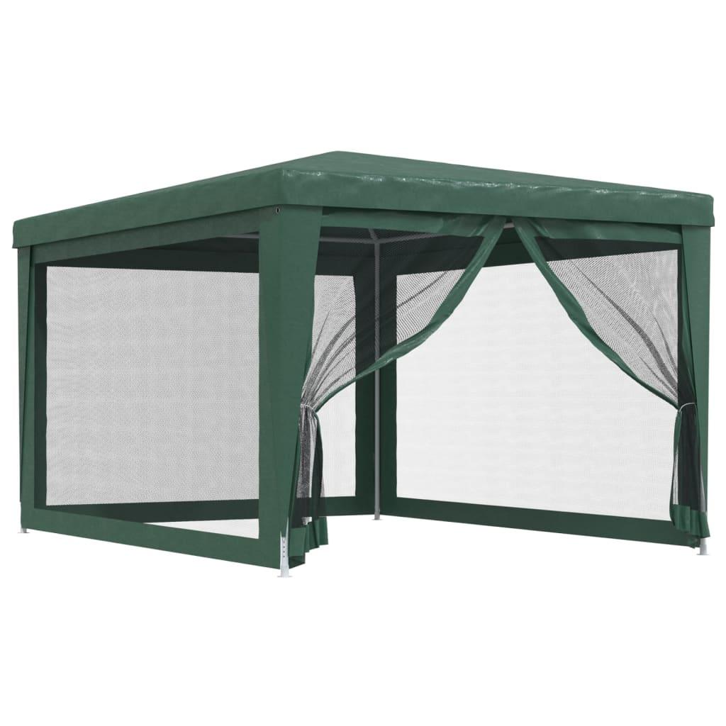 Party Tent with 4 Mesh Sidewalls Green 9.8'x13.1' HDPE at Set Shop and Smile