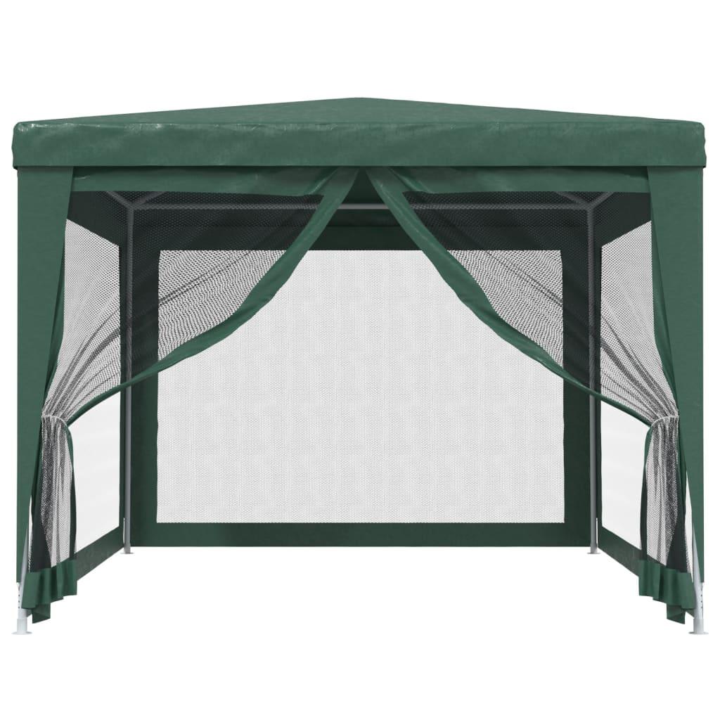 Party Tent with 4 Mesh Sidewalls Green 9.8'x13.1' HDPE at Set Shop and Smile