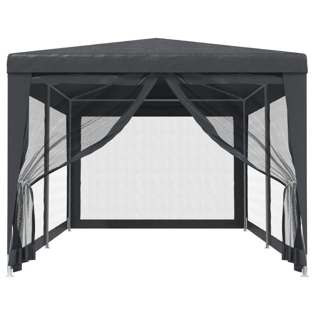 Party Tent with 6 Mesh Sidewalls Anthracite 9.8'x19.7' HDPE at Set Shop and Smile