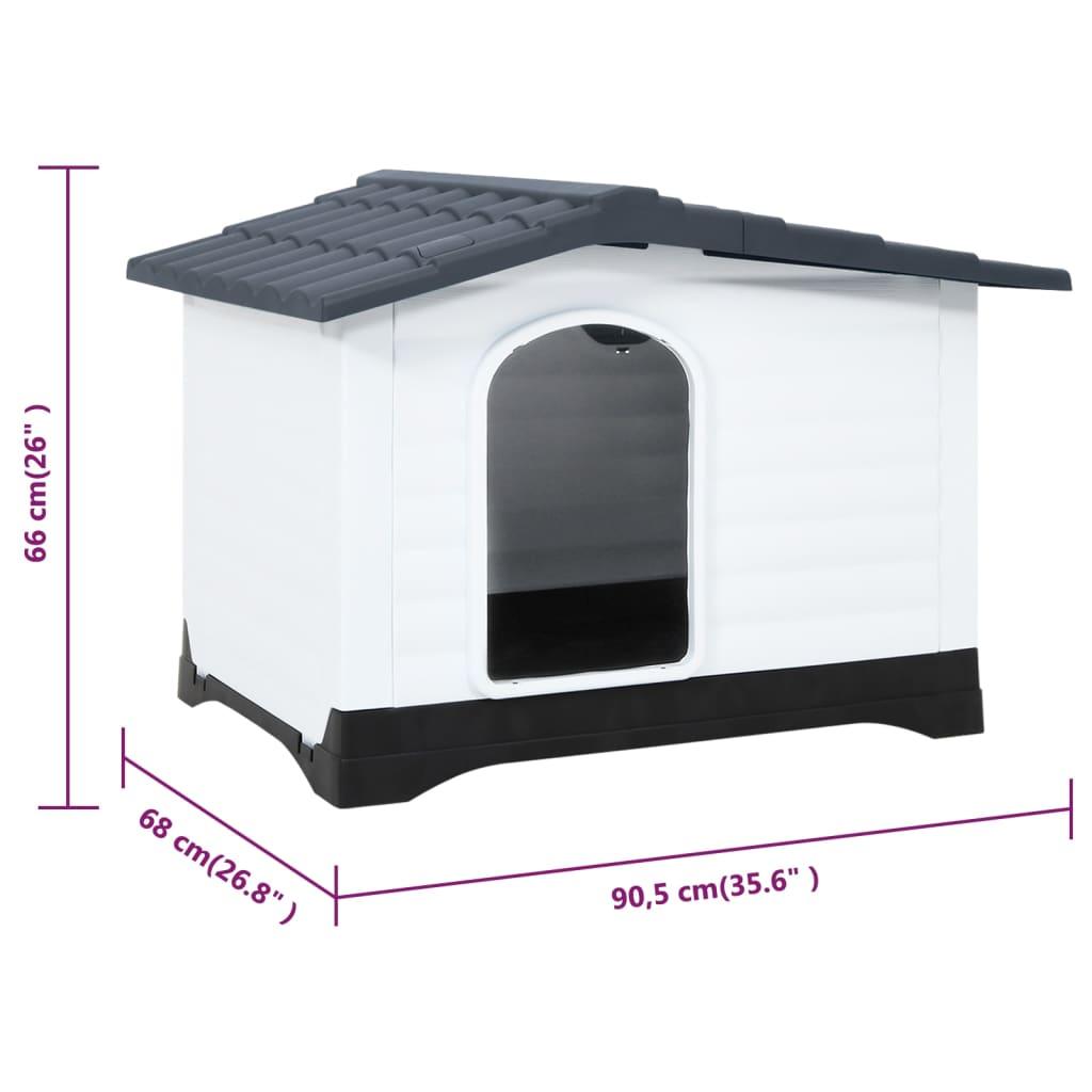 Dog House Gray 35.6"x26.8"x26" Polypropylene at Set Shop and Smile