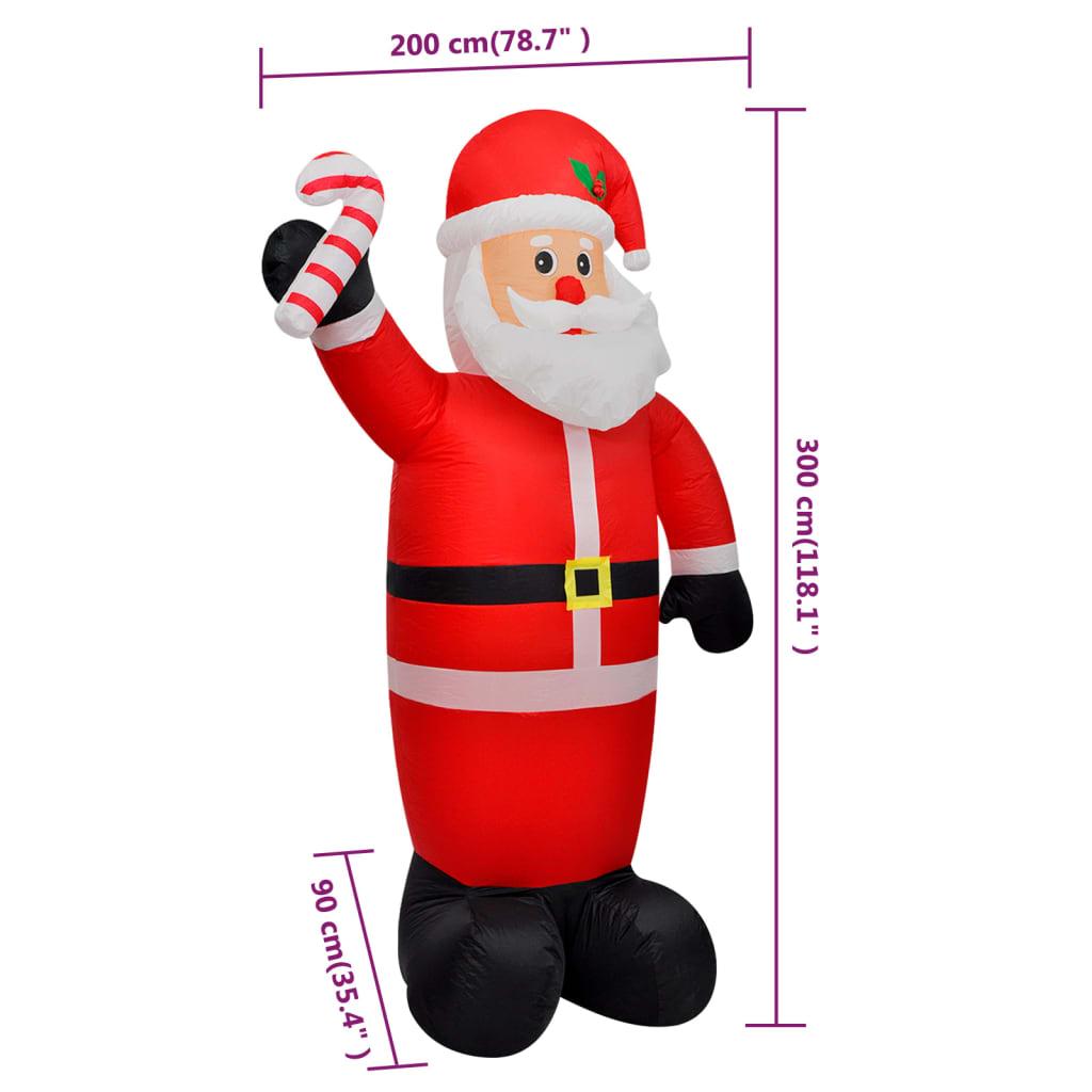 Christmas Inflatable Santa Claus with LEDs 10 ft at Set Shop and Smile