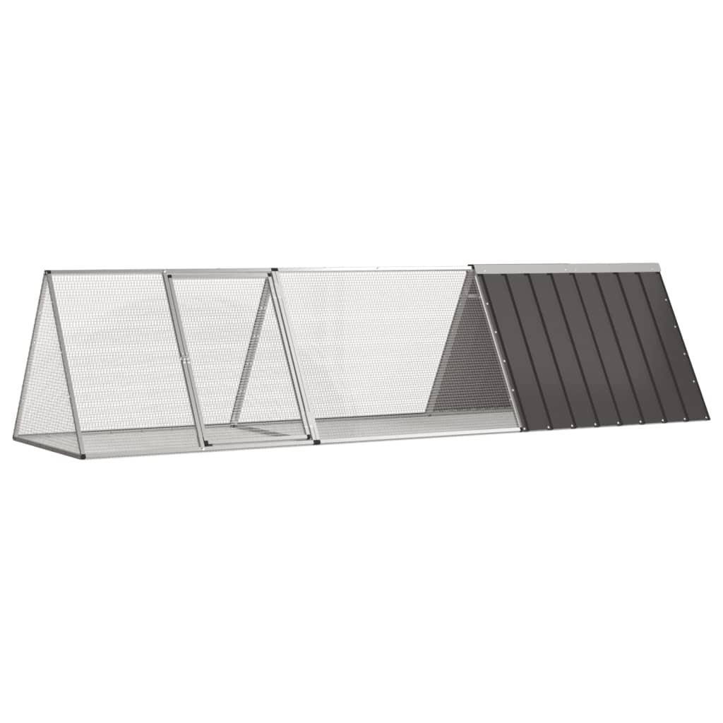 Rabbit Cage Anthracite 119.1"x31.7"x28" Galvanized Steel at Set Shop and Smile