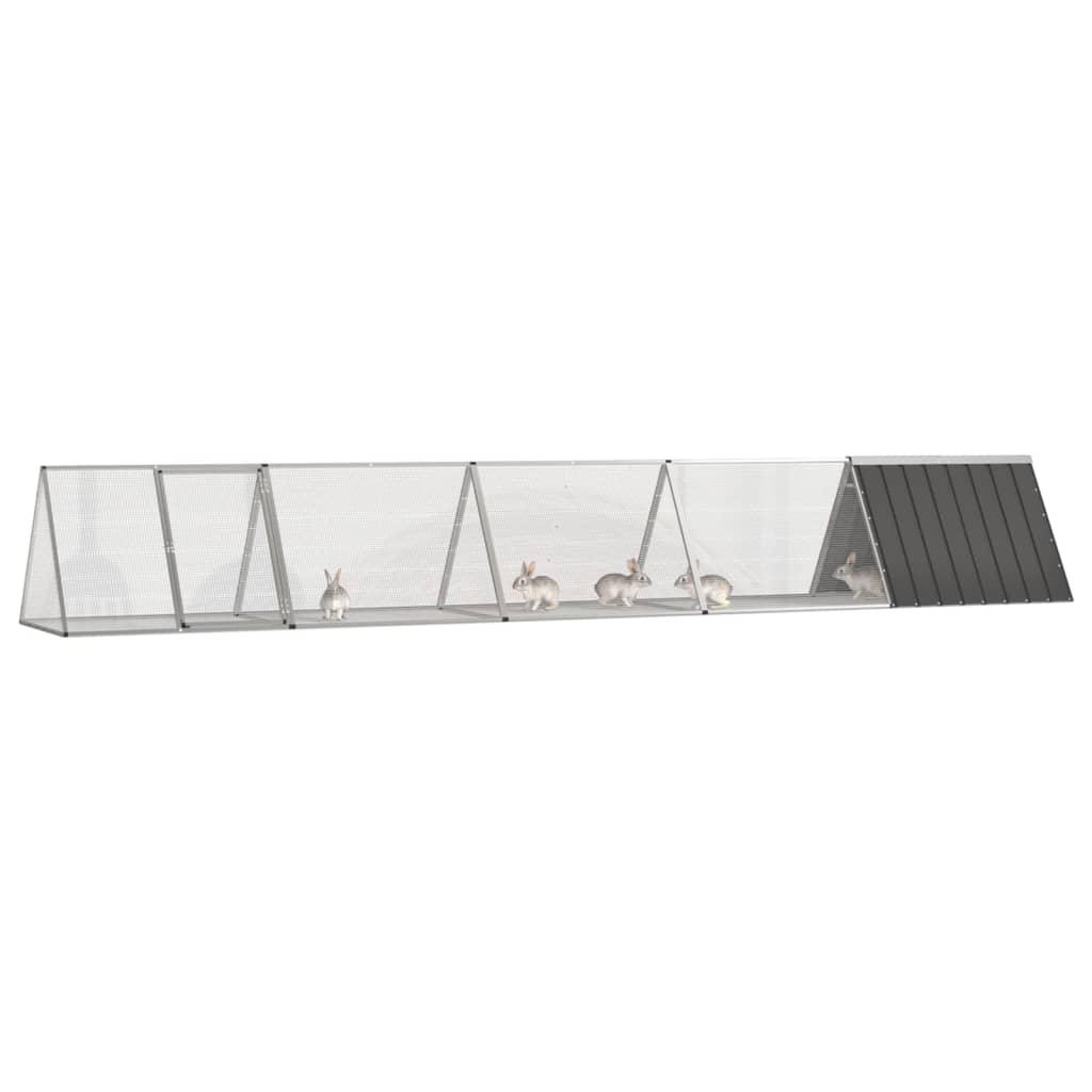 Rabbit Cage Anthracite 198.6"x31.7"x28" Galvanized Steel at Set Shop and Smile