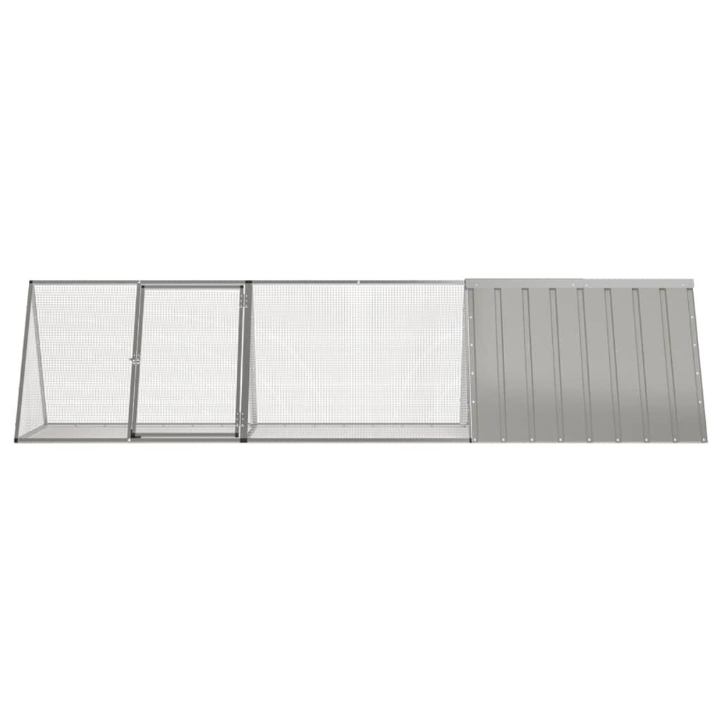 Rabbit Cage Gray 119.1"x31.7"x28" Galvanized Steel at Set Shop and Smile
