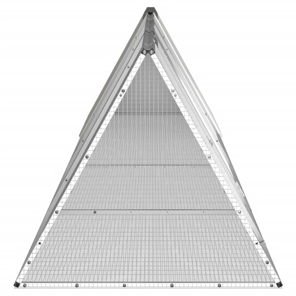 Rabbit Cage Gray 158.9"x31.7"x28" Galvanized Steel at Set Shop and Smile