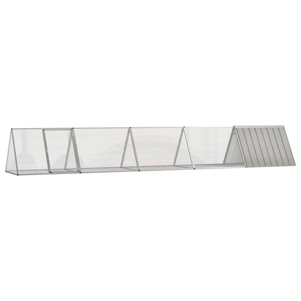 Rabbit Cage Gray 198.6"x31.7"x28" Galvanized Steel at Set Shop and Smile