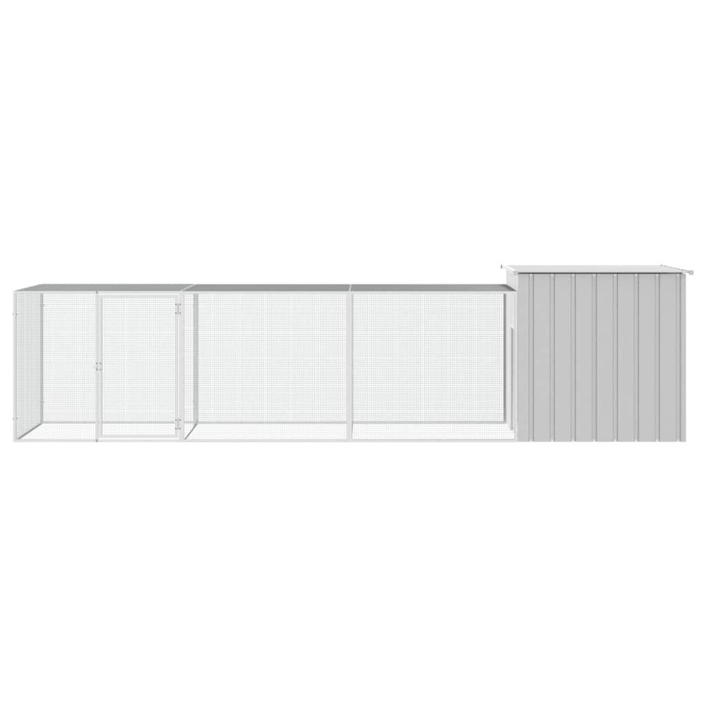 Chicken Cage Gray 157.5"x35.8"x39.4" Galvanized Steel at Set Shop and Smile