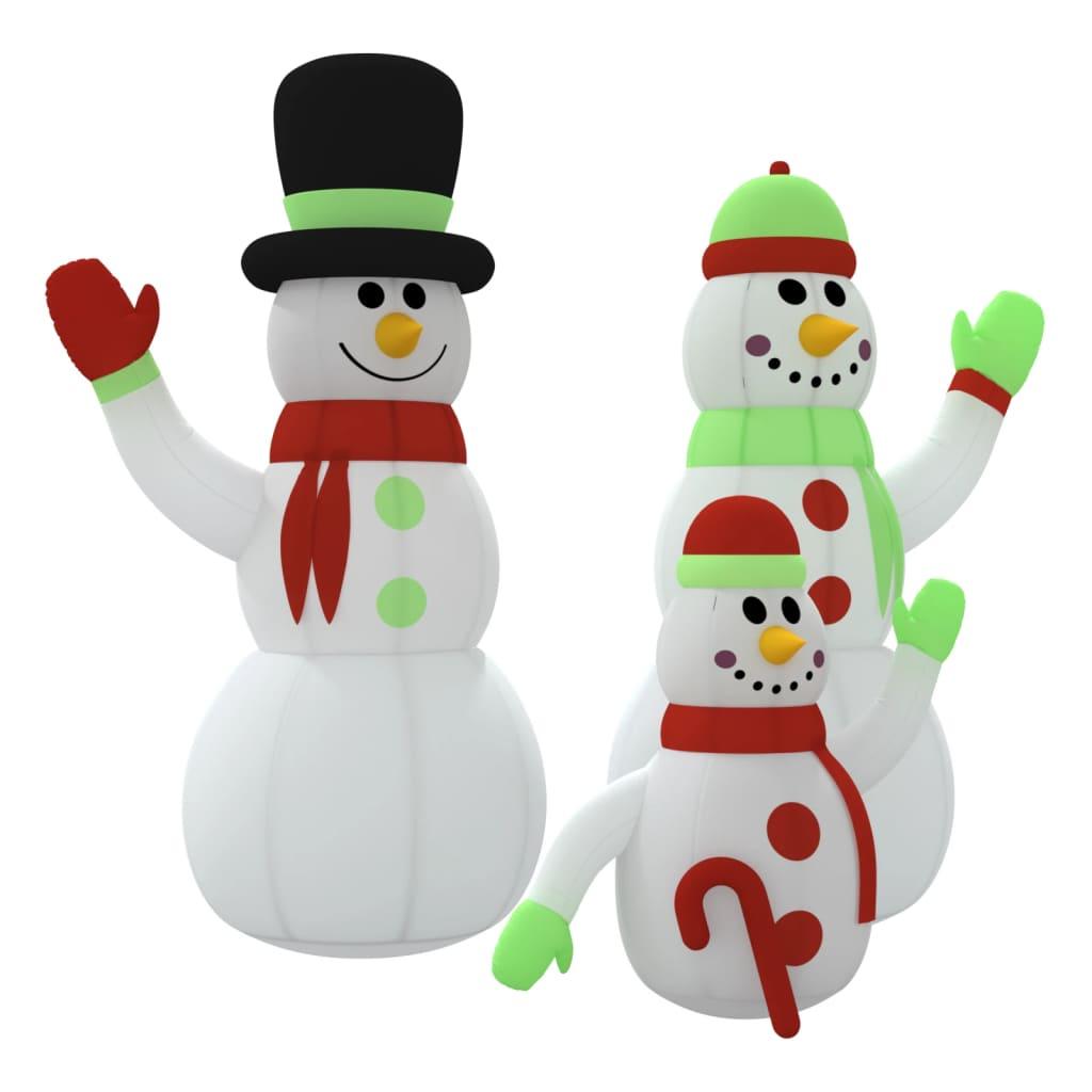Inflatable Snowman Family with LEDs 16 ft at Set Shop and Smile