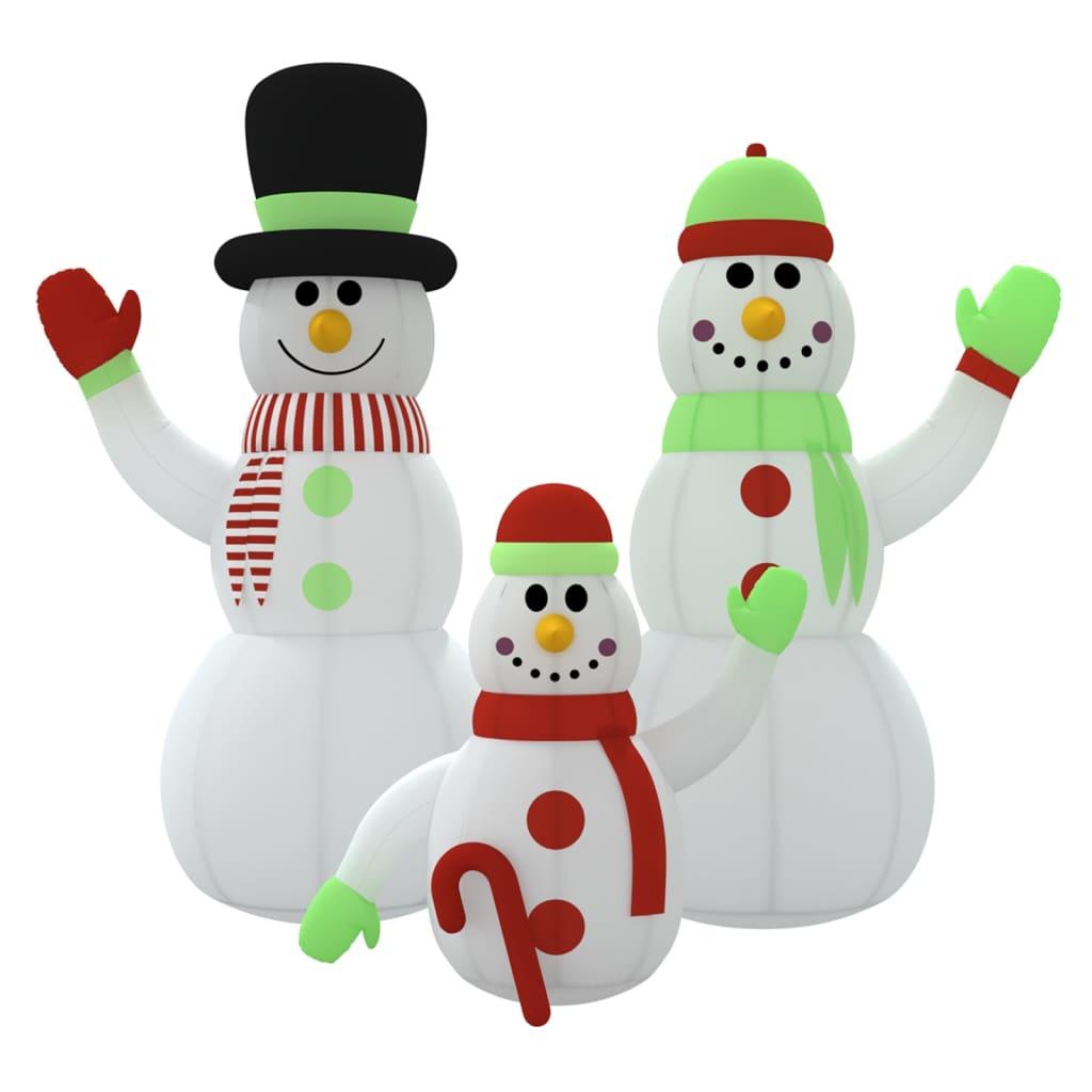 Inflatable Snowman Family with LEDs 16 ft at Set Shop and Smile