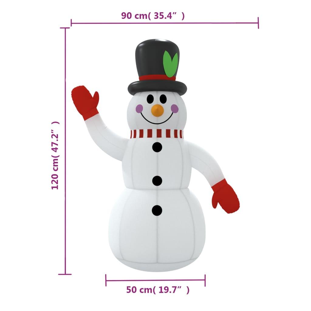 Inflatable Snowman with LEDs 4 ft at Set Shop and Smile