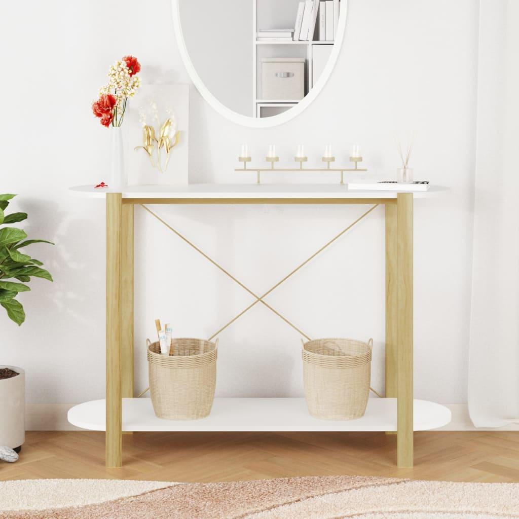 Console Table White 43.3"x15"x29.5" Engineered Wood at Set Shop and Smile