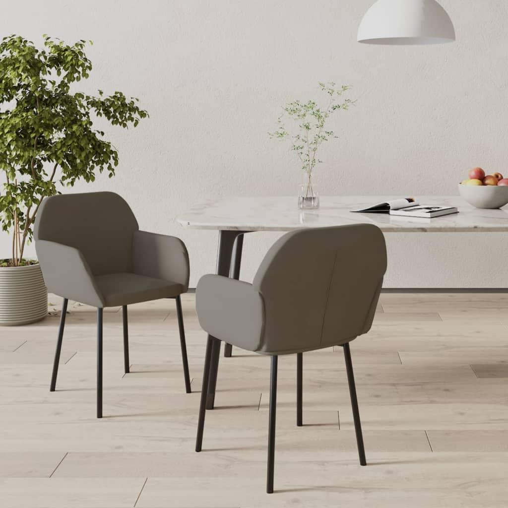Dining Chairs 2 pcs Dark Gray Velvet at Set Shop and Smile