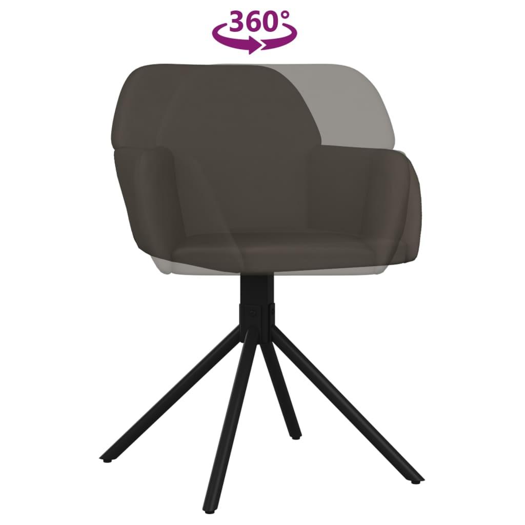 Swivel Dining Chairs 2 pcs Dark Gray Velvet at Set Shop and Smile