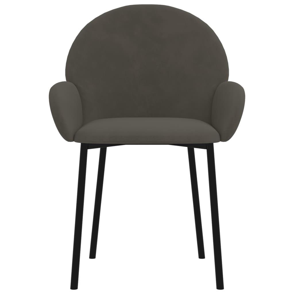Dining Chairs 2 pcs Dark Gray Velvet at Set Shop and Smile
