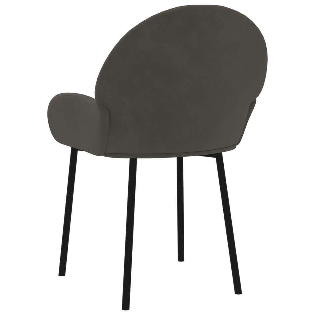 Dining Chairs 2 pcs Dark Gray Velvet at Set Shop and Smile