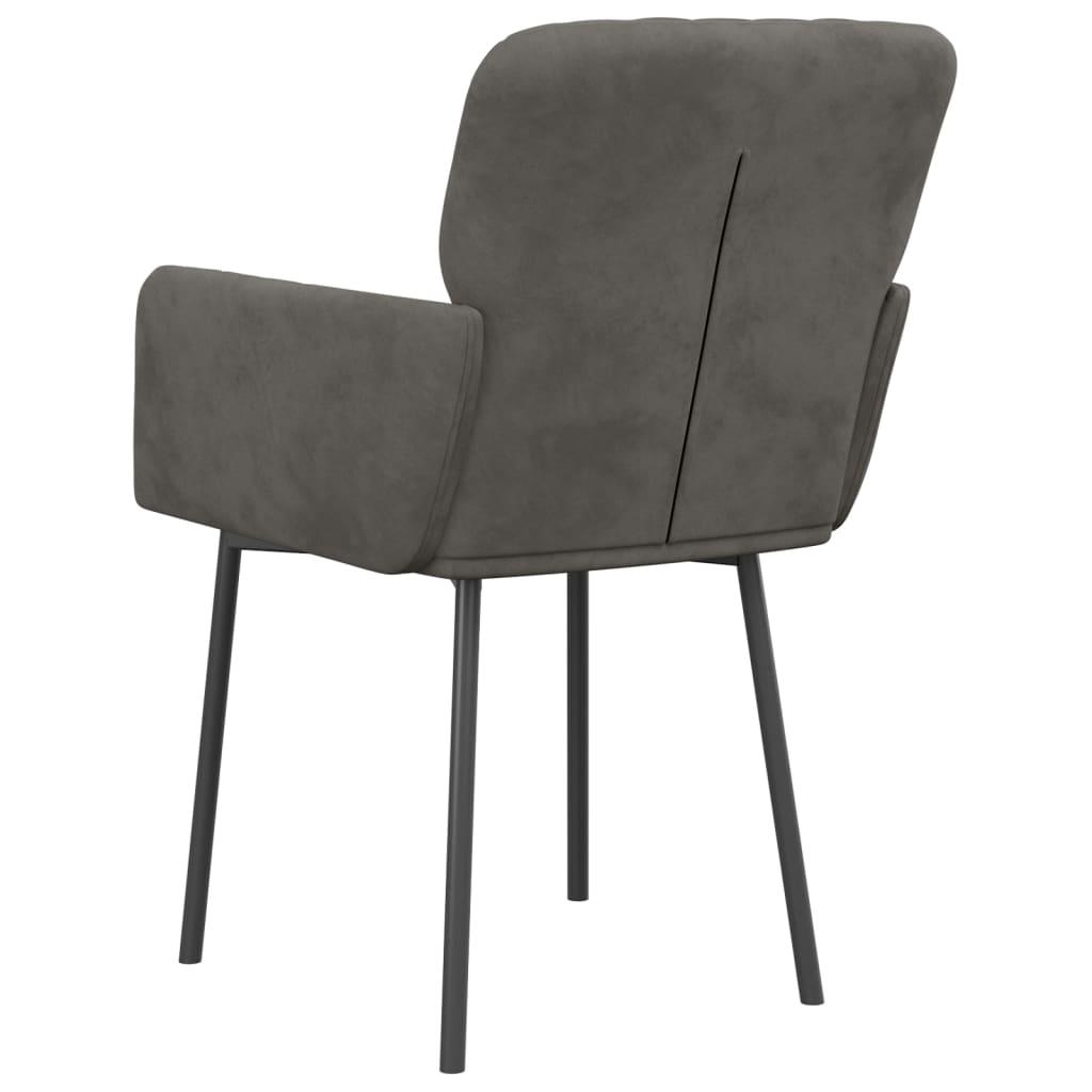 Dining Chairs 2 pcs Dark Gray Velvet at Set Shop and Smile