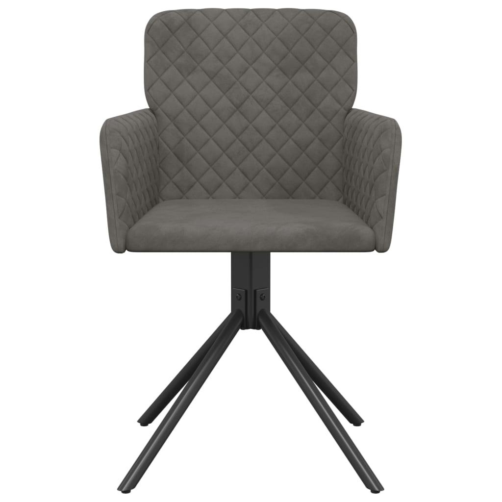 Swivel Dining Chairs 2 pcs Dark Gray Velvet at Set Shop and Smile