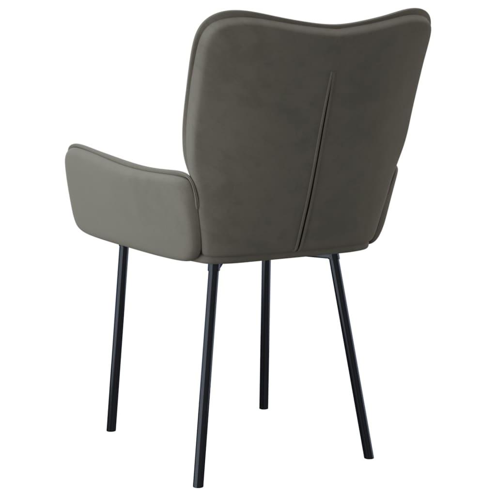 Dining Chairs 2 pcs Dark Gray Velvet at Set Shop and Smile