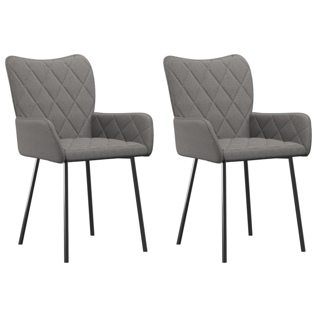 Dining Chairs 2 pcs Light Gray Fabric at Set Shop and Smile