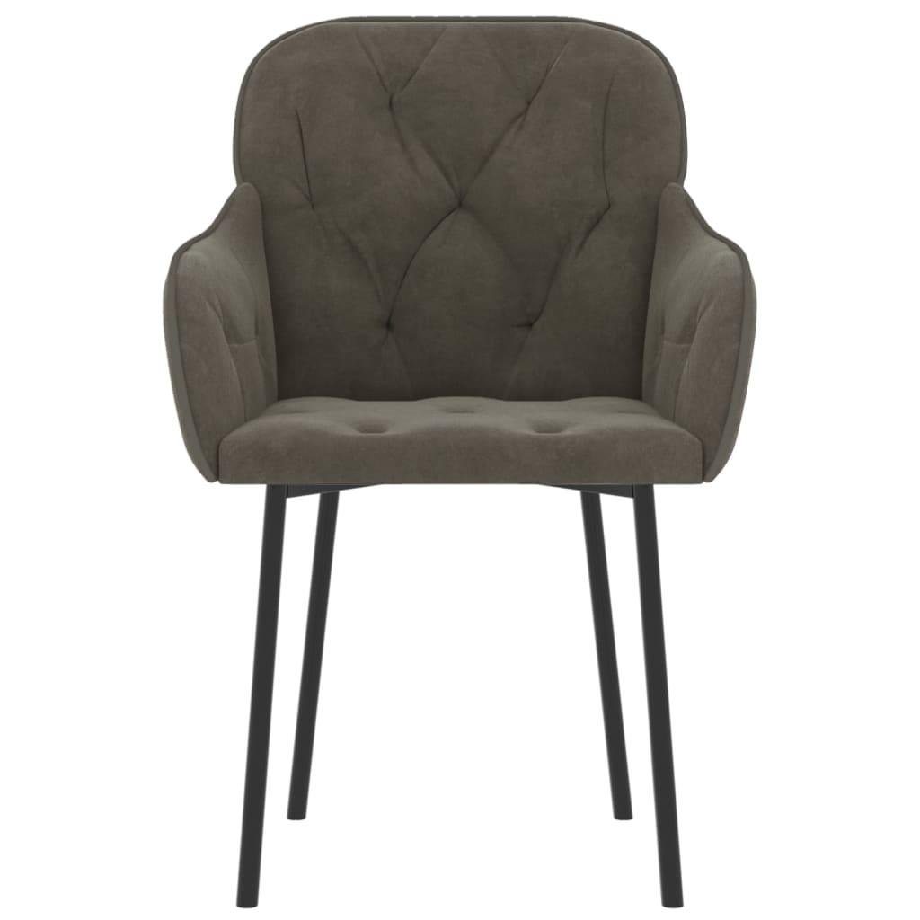 Dining Chairs 2 pcs Dark Gray Velvet at Set Shop and Smile