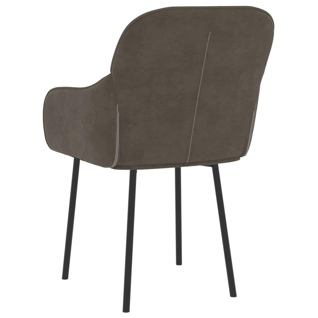 Dining Chairs 2 pcs Dark Gray Velvet at Set Shop and Smile