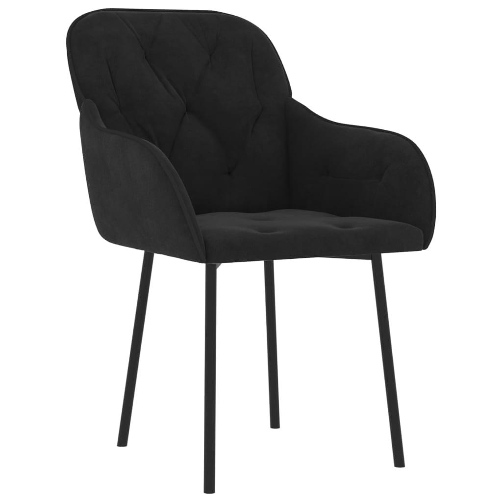 Dining Chairs 2 pcs Black Velvet at Set Shop and Smile