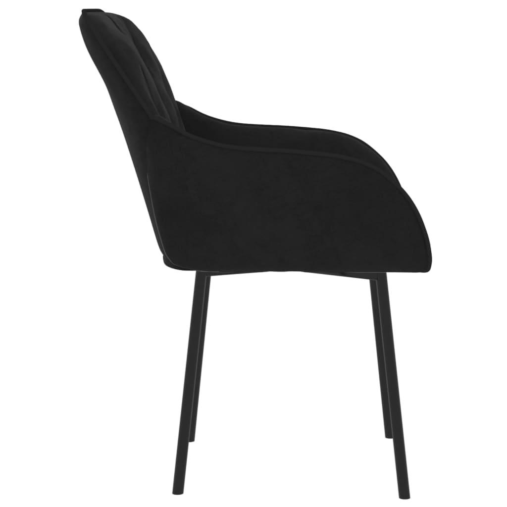 Dining Chairs 2 pcs Black Velvet at Set Shop and Smile