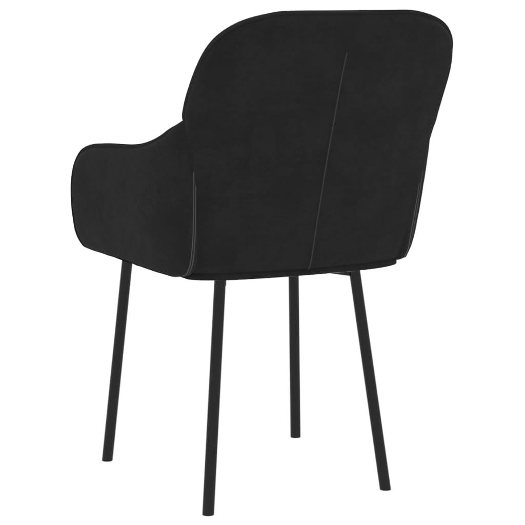 Dining Chairs 2 pcs Black Velvet at Set Shop and Smile