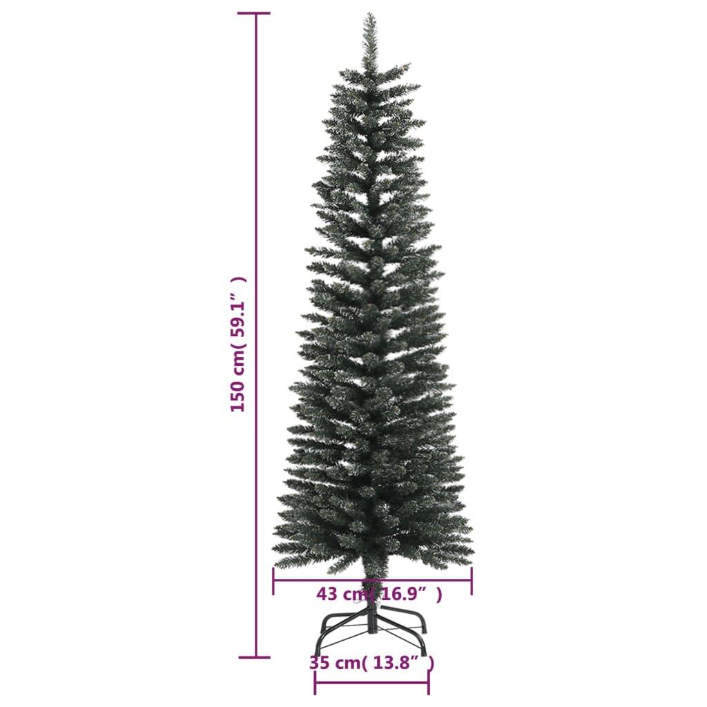 Artificial Slim Christmas Tree with Stand Green 5 ft PVC at Set Shop and Smile