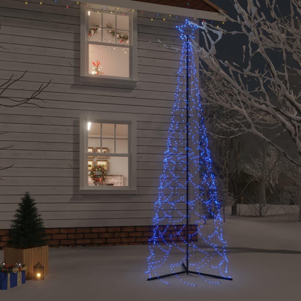 Christmas Cone Tree Blue 500 LEDs 3x10 ft at Set Shop and Smile
