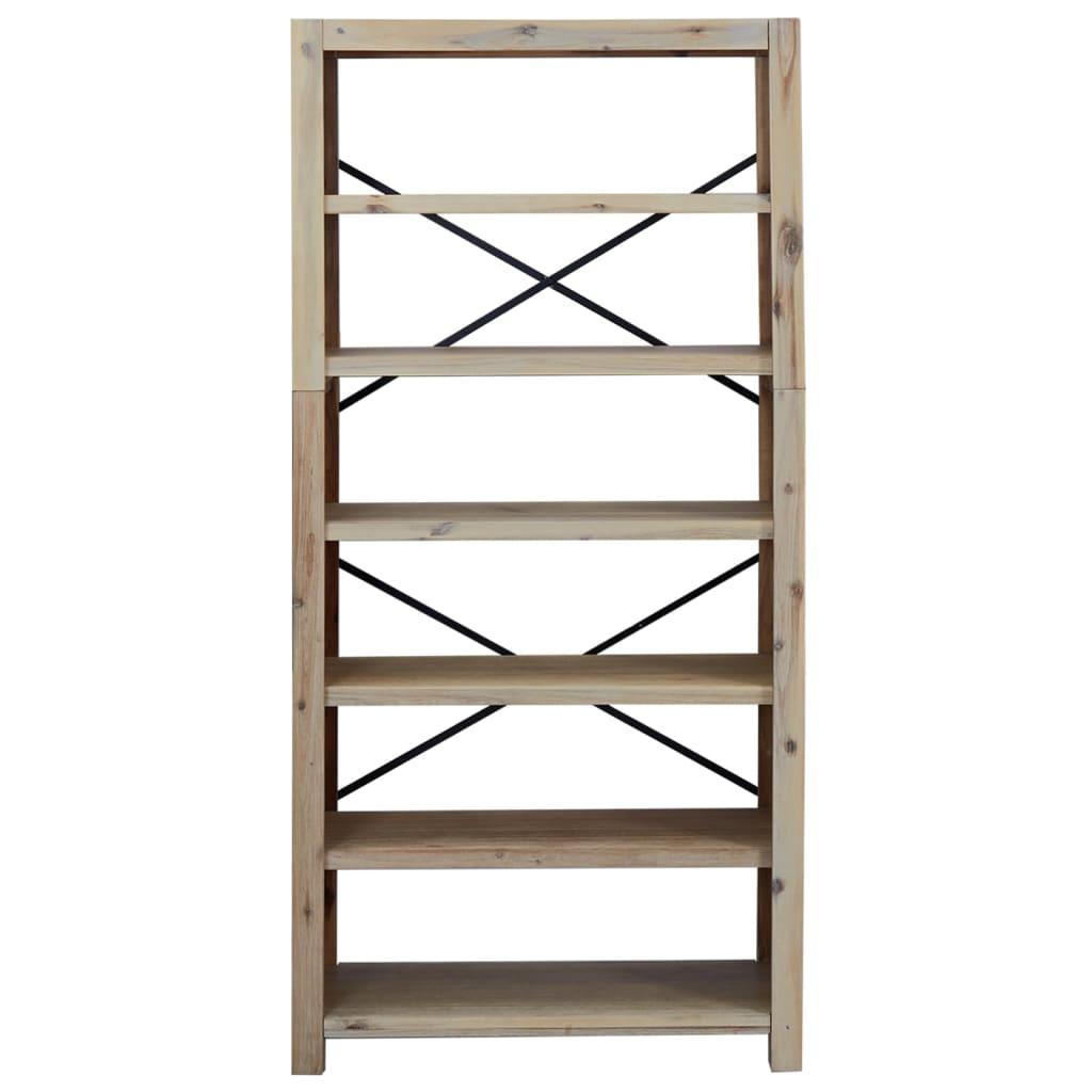 6-Tier Bookcase 31.5"x11.8"x66.9" Solid Wood Acacia at Set Shop and Smile