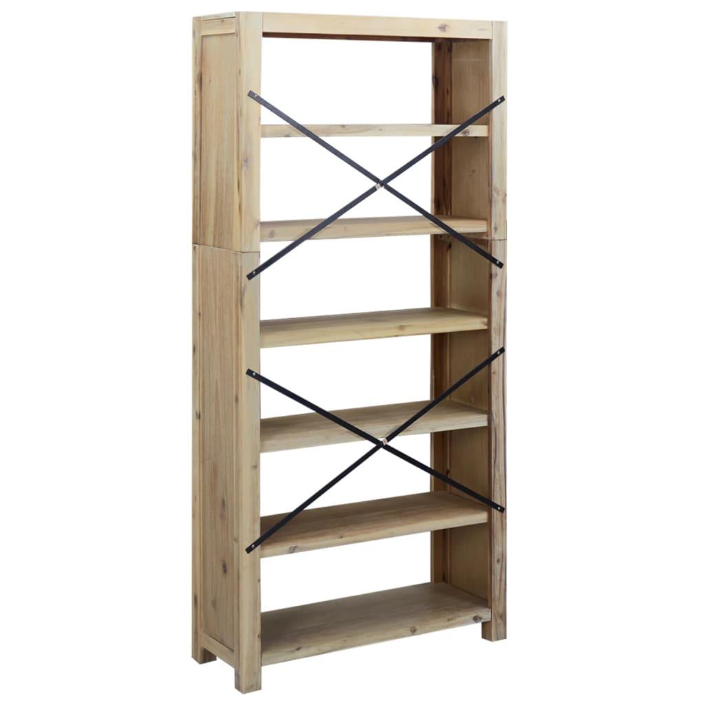 6-Tier Bookcase 31.5"x11.8"x66.9" Solid Wood Acacia at Set Shop and Smile