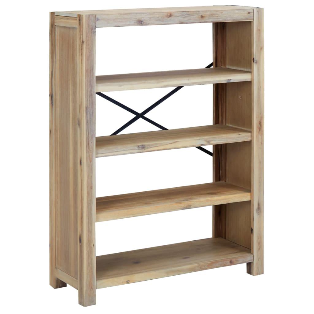 4-Tier Bookcase 31.5"x11.8"x43.3" Solid Wood Acacia at Set Shop and Smile