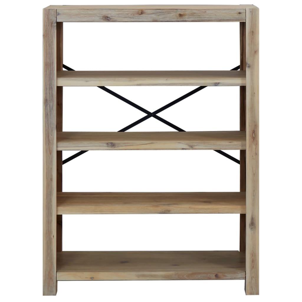 4-Tier Bookcase 31.5"x11.8"x43.3" Solid Wood Acacia at Set Shop and Smile