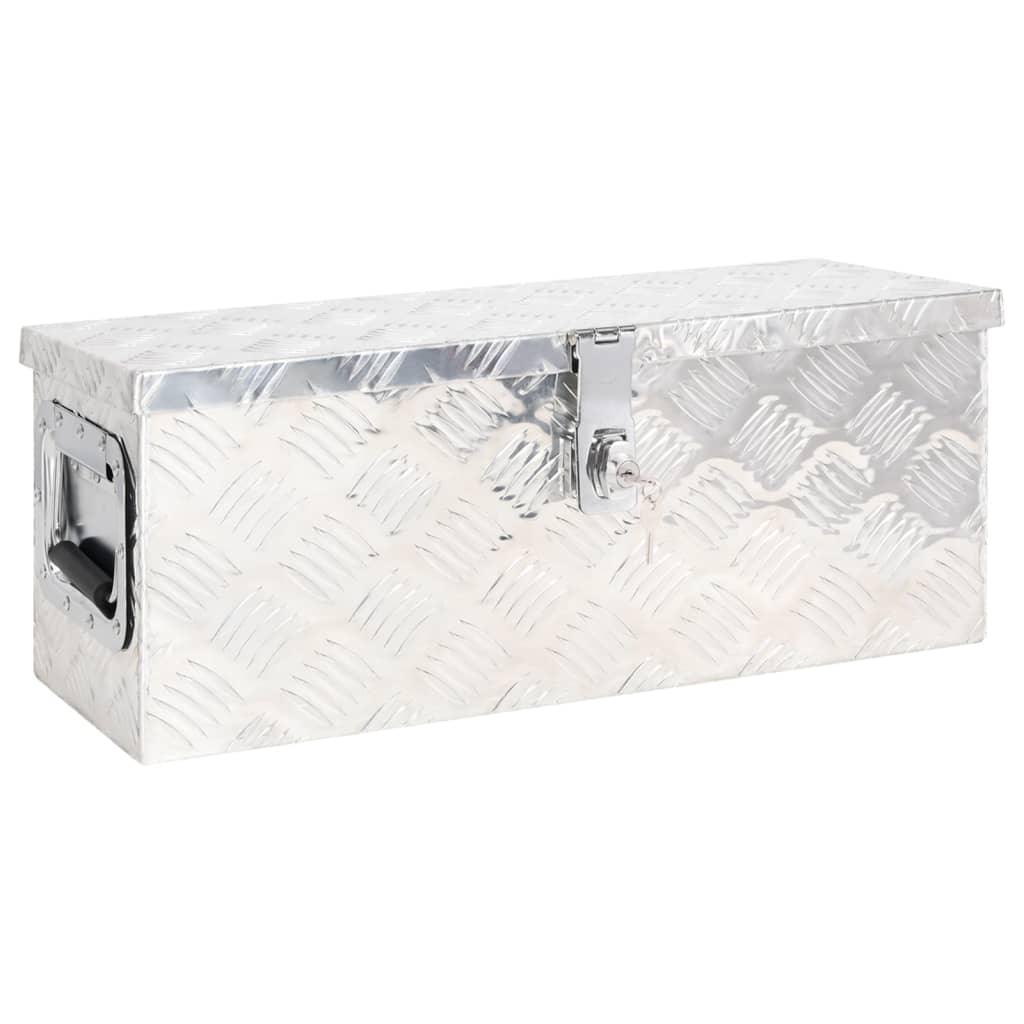Storage Box Silver 23.6"x9.3"x9.1" Aluminum at Set Shop and Smile
