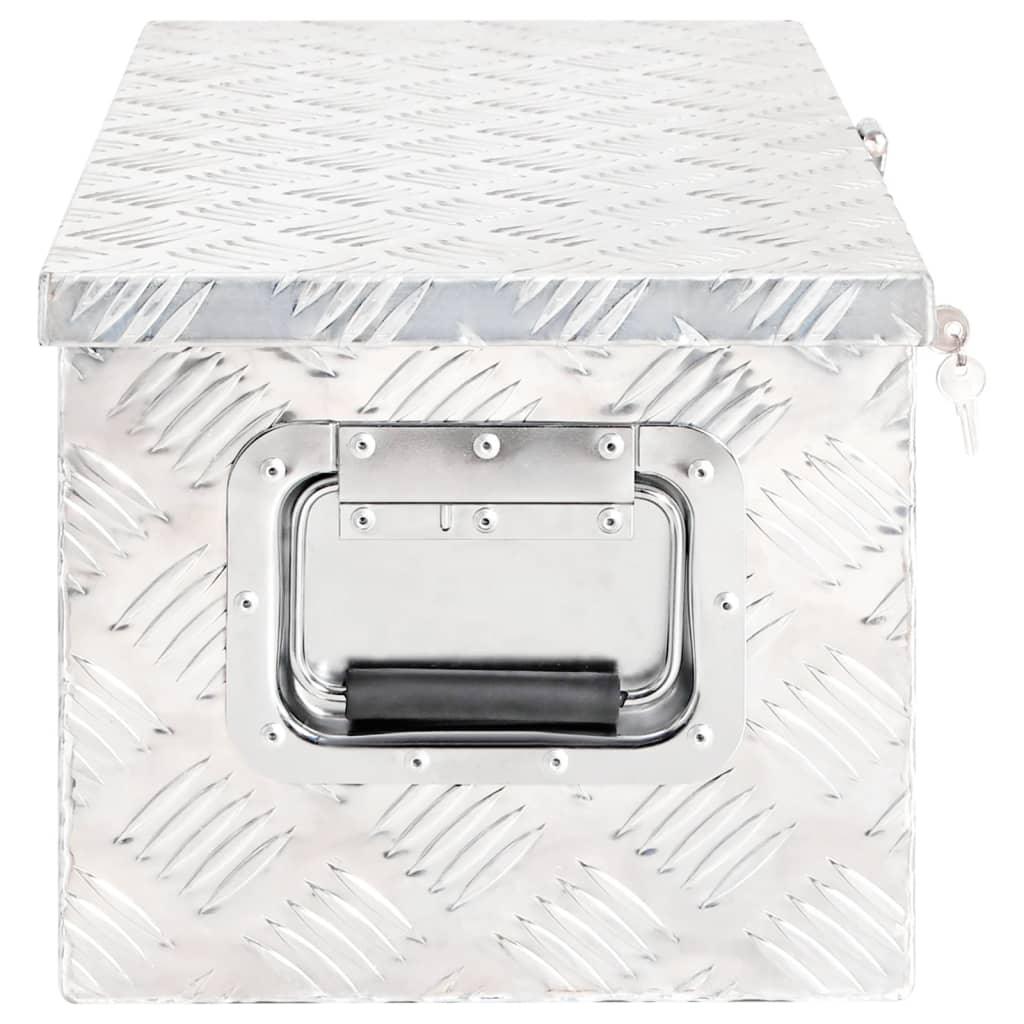 Storage Box Silver 27.6"x12.2"x10.6" Aluminum at Set Shop and Smile