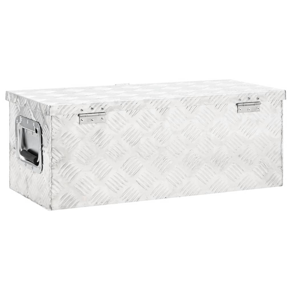 Storage Box Silver 27.6"x12.2"x10.6" Aluminum at Set Shop and Smile