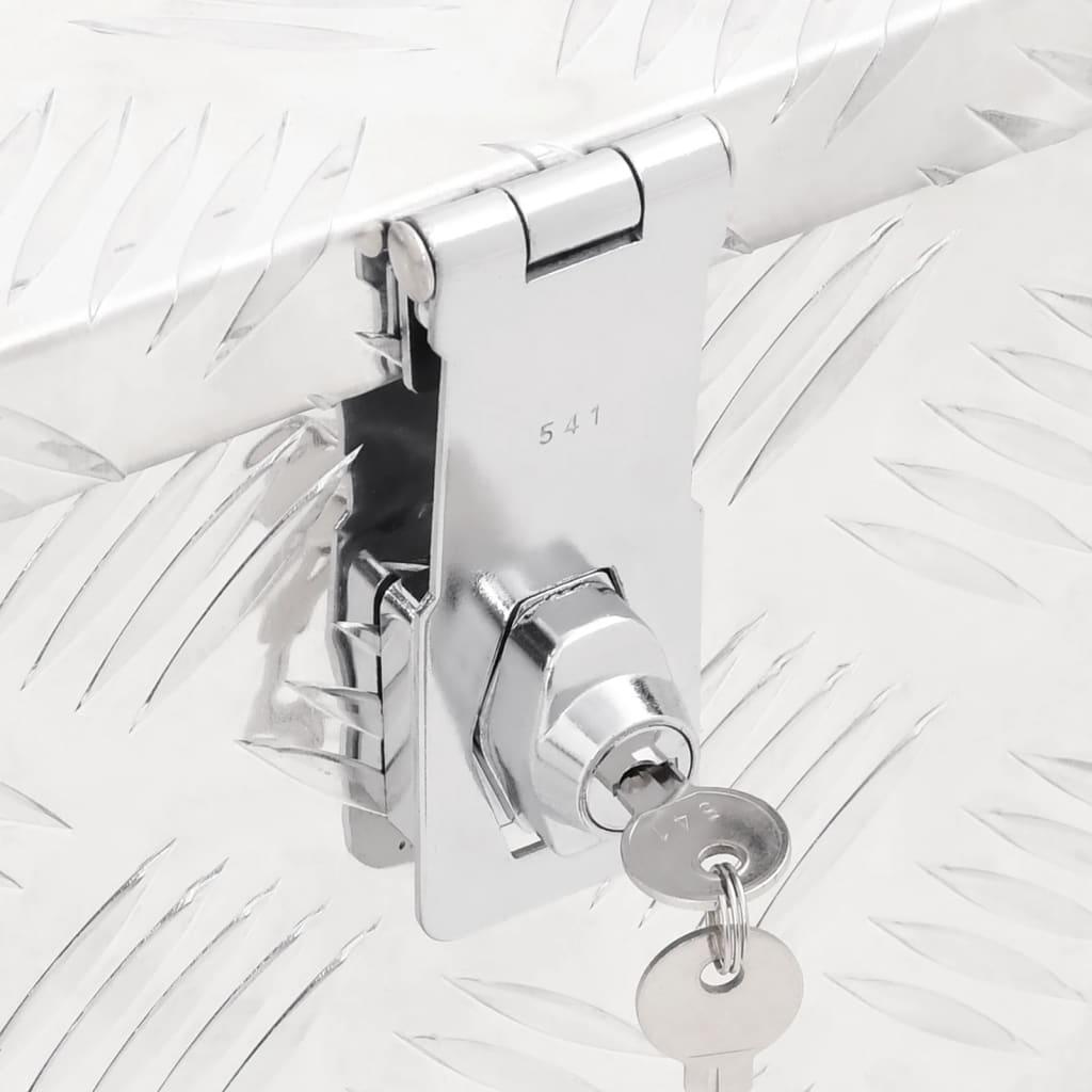 Storage Box Silver 27.6"x12.2"x10.6" Aluminum at Set Shop and Smile