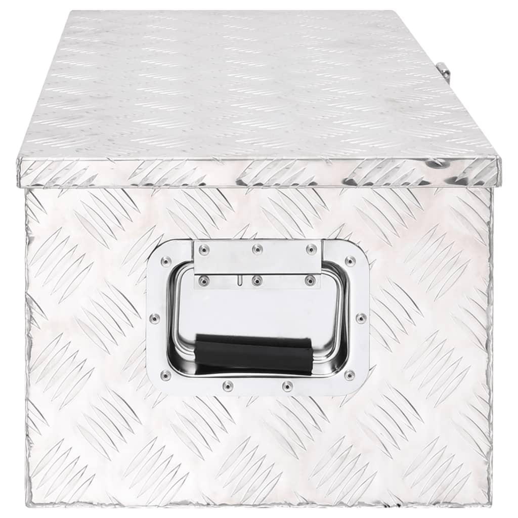 Storage Box Silver 31.5"x15.4"x11.8" Aluminum at Set Shop and Smile