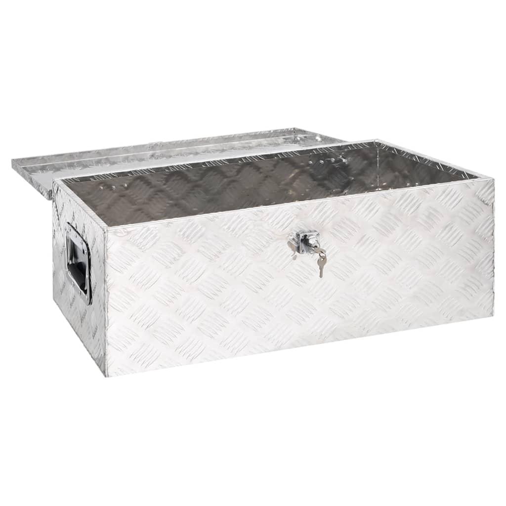 Storage Box Silver 31.5"x15.4"x11.8" Aluminum at Set Shop and Smile