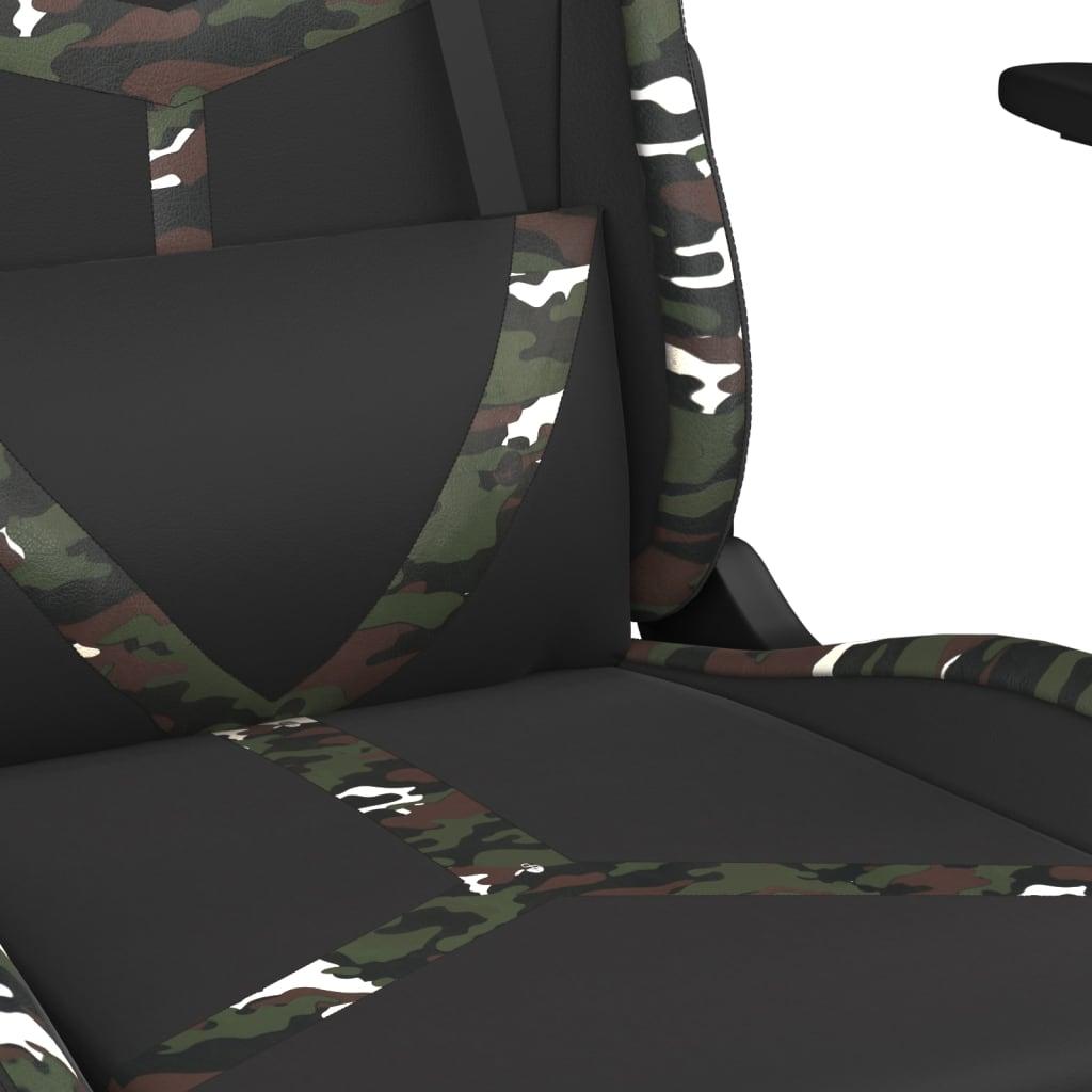 Massage Gaming Chair with Footrest Black&Camouflage Faux Leather at Set Shop and Smile
