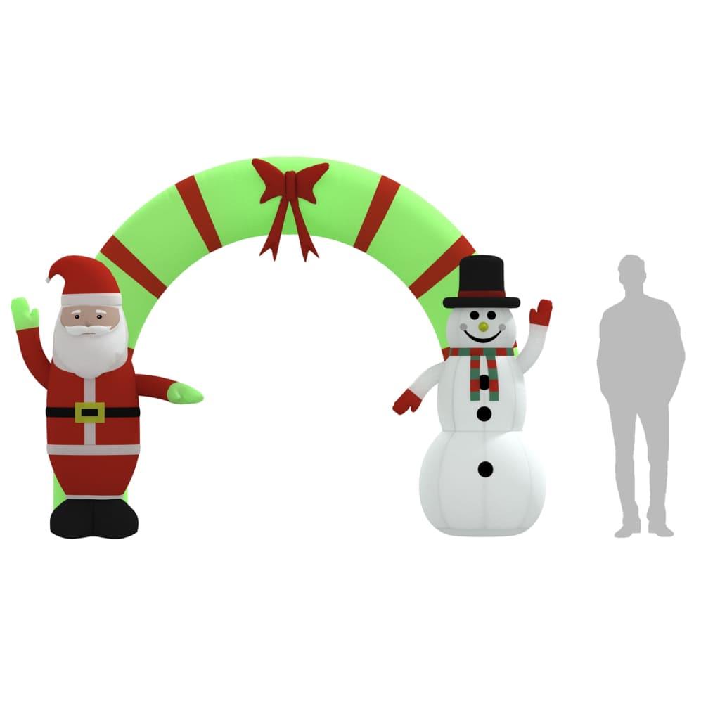 Christmas Inflatable Santa & Snowman Arch Gate LED 106.3" at Set Shop and Smile