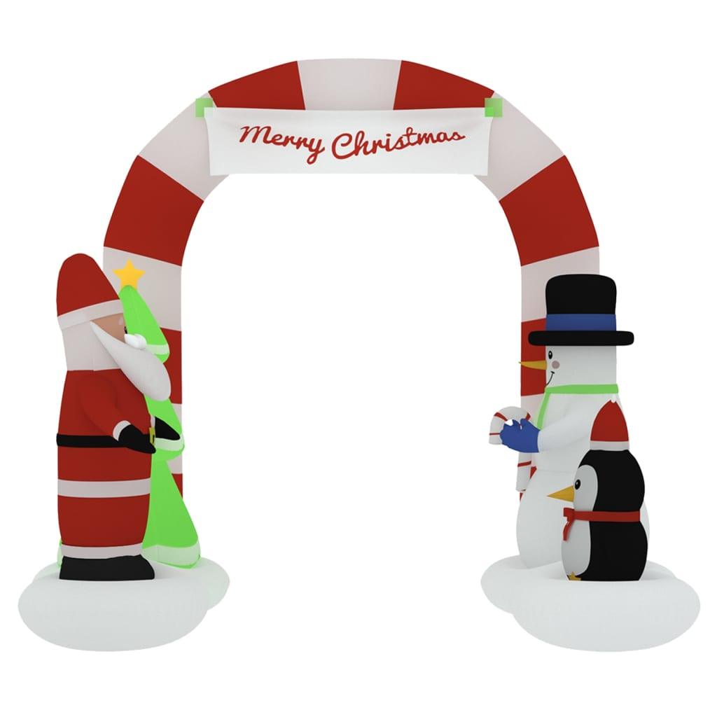 Christmas Inflatable Santa & Snowman Arch Gate LED 102.4" at Set Shop and Smile